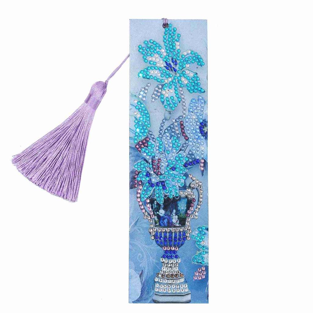 DIY Diamond Painting Bookmarks with Tassel Crafts Gift for Home Office School UseAA390?Vase