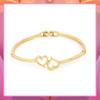 Damen vergoldetes Armband Estele in Herzform.
