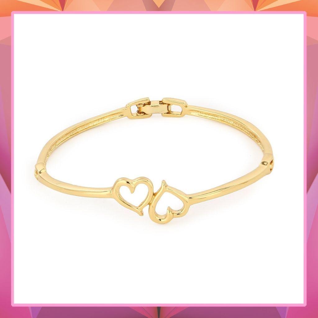 Damen vergoldetes Armband Estele in Herzform.