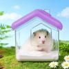 Hamster Badhaus Form Klar Sichtbar Rennmaus Zwerghamster Sandbad Behälter Box Kleintiere Badezimmer Toilette Hamsterkäfig Zubehör