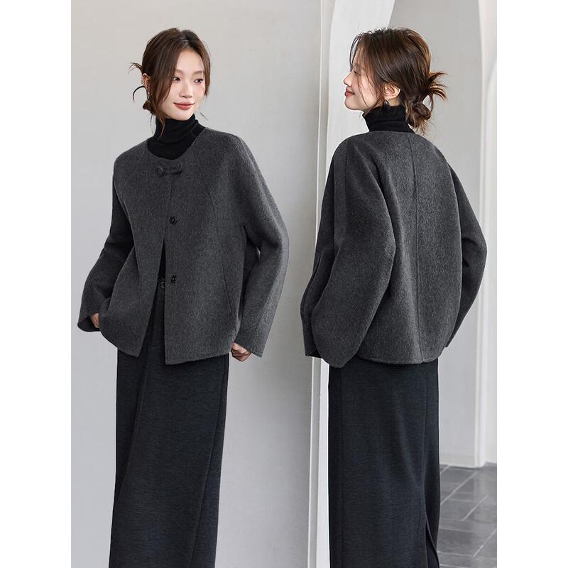 Mohan Yimei Stylish Wool Blend Double-Faced Coat