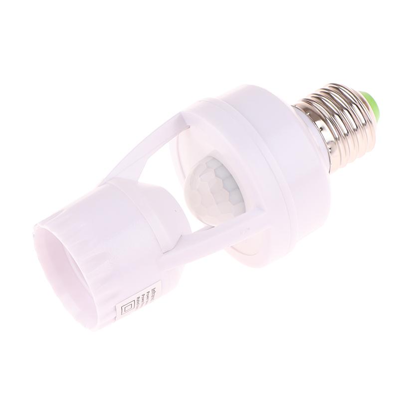 360 Stupňů Lidská Indukce Pohybu Senzor Lampa Patice Základna Ac85-265V Spínač Času Zpoždění E27 Základna Držák Patice Adaptér Převodník