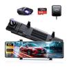 Drive Recorder, Mirror Type, Front and Rear Cameras [2026 Advanced Version & 4KHD Image Quality & 64GB SD Card] 12-inch Super Large Screen, Drive