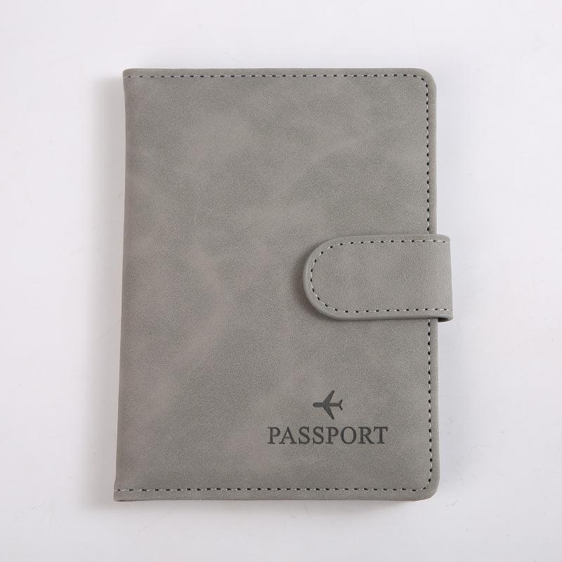 Reise-Passhülle aus Leder, wasserdicht, Reise-Kreditkartenetui, niedliches Passbuch für Damen/Herren, Passhülle mit Schnalle