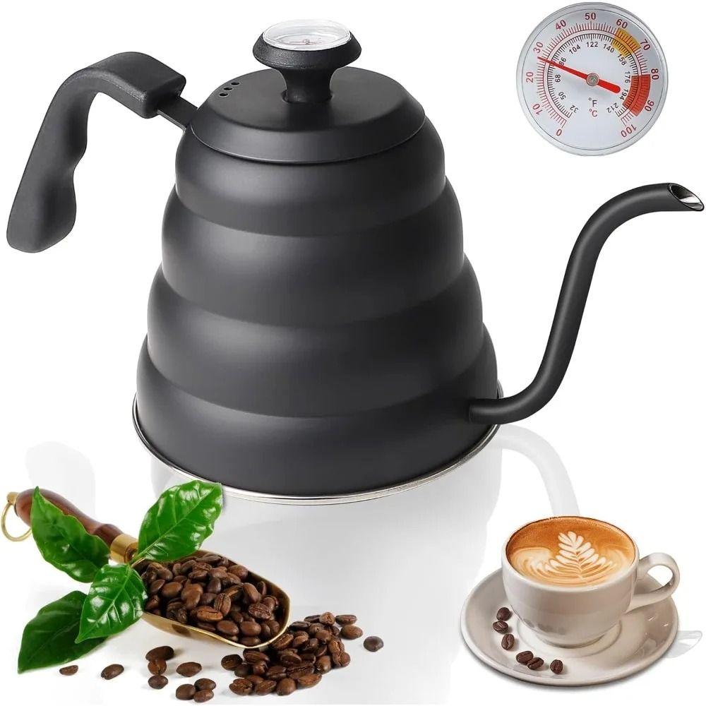 1L  Capacity Coffee Kettle Stainless Steel Gooseneck Pot NEW Drip Kettle  Coffee Brewing