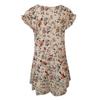 Women's Summer Ruffed Sleeve Small Floral Print  A-line Big Swing Dress