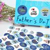 32/64/80Pcs Fathers Day Stickers Fathers Day Decorate Labels Card Envelope Seals Party Favor Gift Box ,Cookies Wrapping Decor