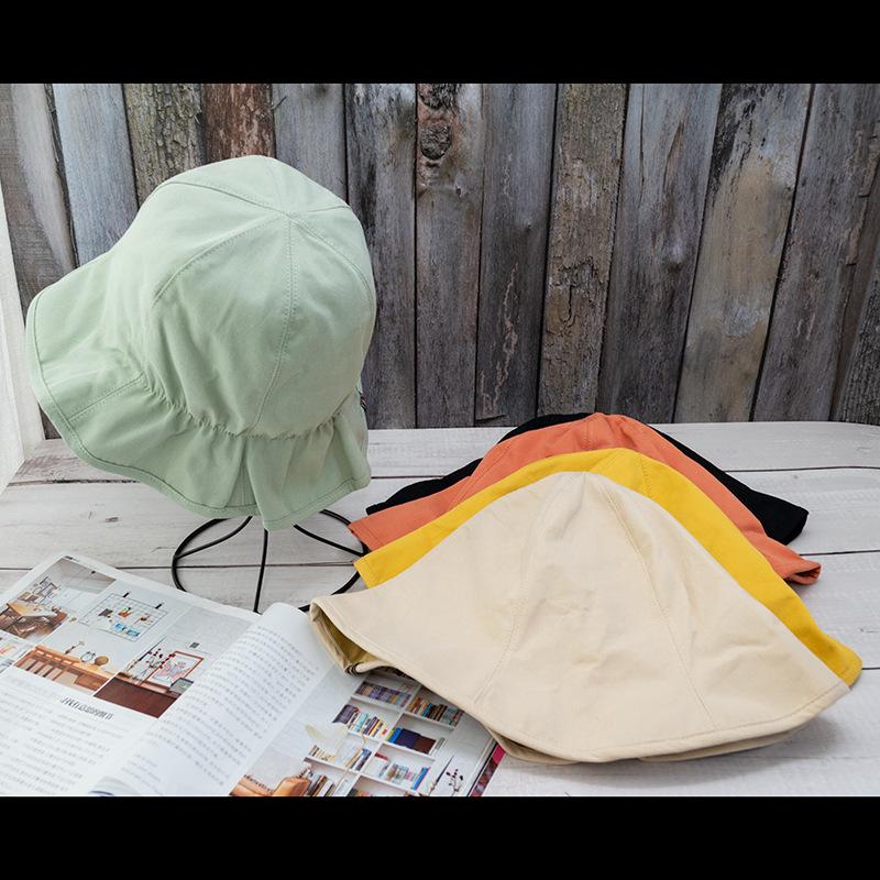 Small Cloth Label Fisherman Hat Double-sided Sun Protection Sun Hat Summer Sun Protection Hat for Women