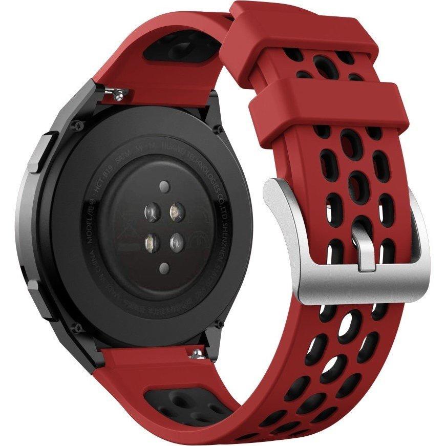 Correa de Silicona para Huawei Watch GT 2e, Roja / Negra