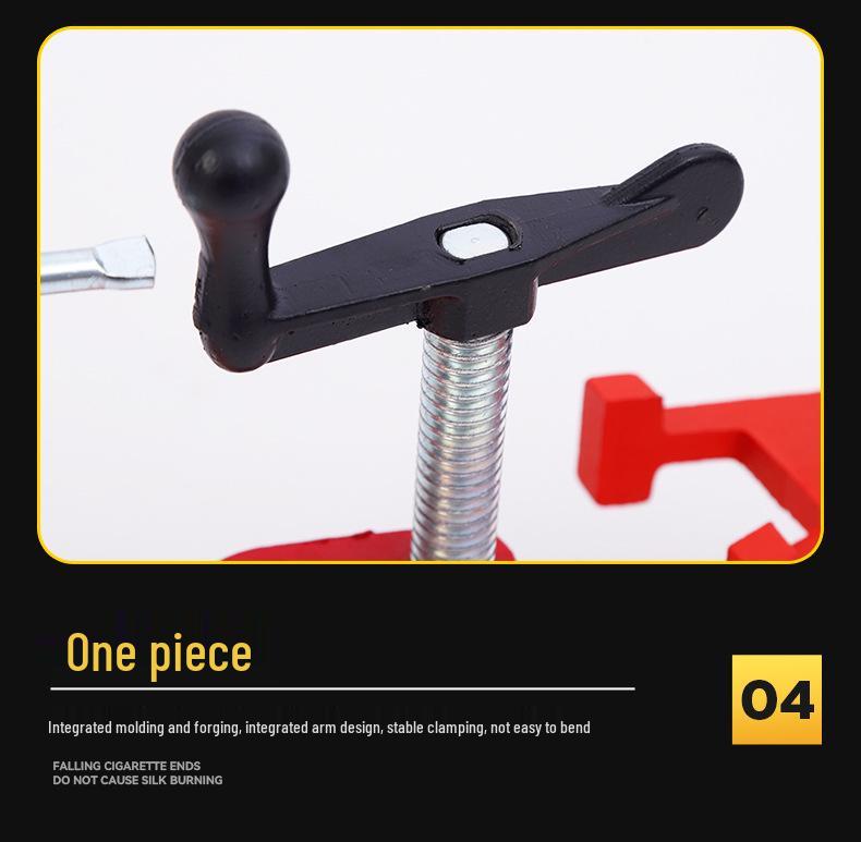 Guoding Heavy-Duty 3/4-Inch Woodworking Pipe Clamp with 6-Point Bracket