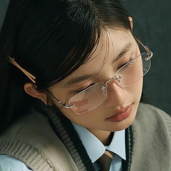 Myopia Glasses Retro Flat Glasses Black Frame Anti-blue Glasses