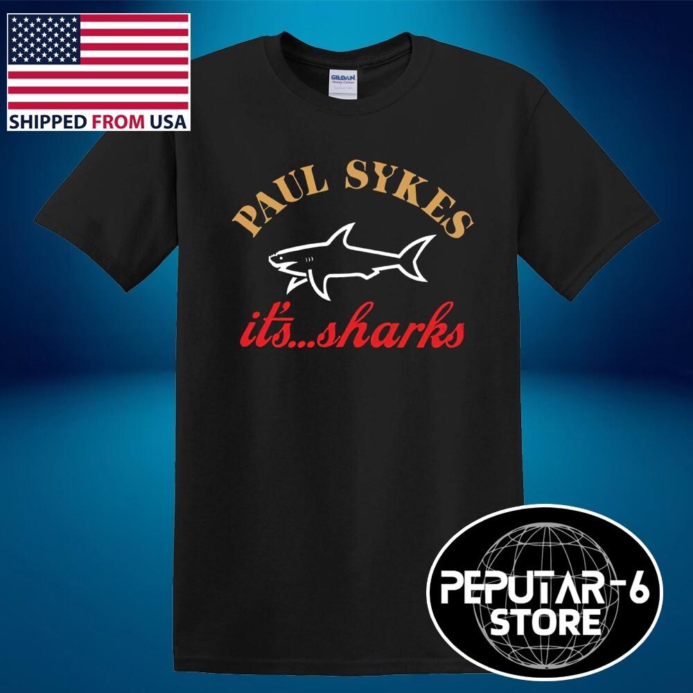PAUL SYKES - it's...shark Men's Black Size S-5XL Unisex T-Shirt