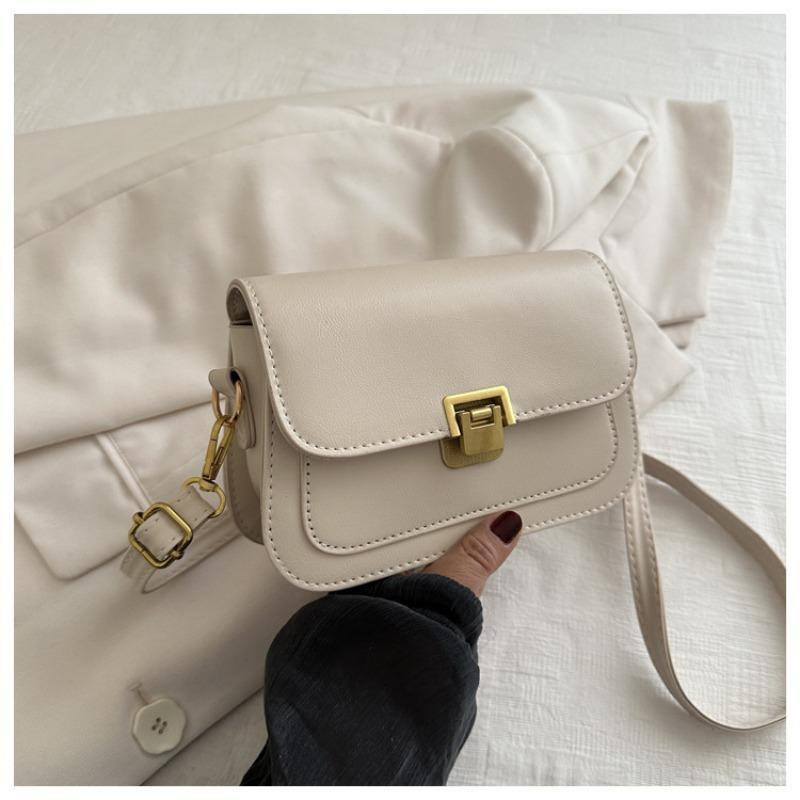 

Темпераментный ретро замок летний тренд мода простой повседневный на плечо через плечо женская маленькая квадратная сумка белый