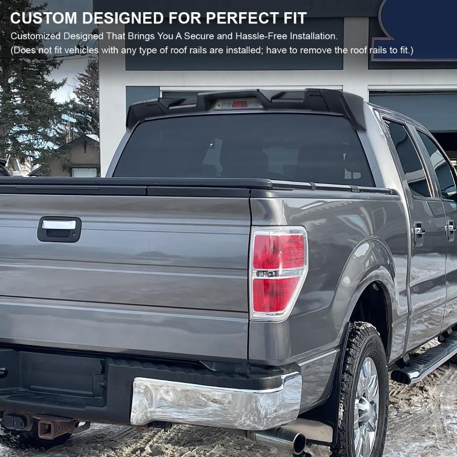

Матовый черный ABS спойлер на крышу кабины для моделей Ford F150 2009-2014 Улучшает аэродинамику и добавляет агрессивный стиль экстерьера Прочный United States