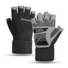 Summer Breathable Non-Slip Half-Finger Weightlifting Gloves with Extended Wrist Support