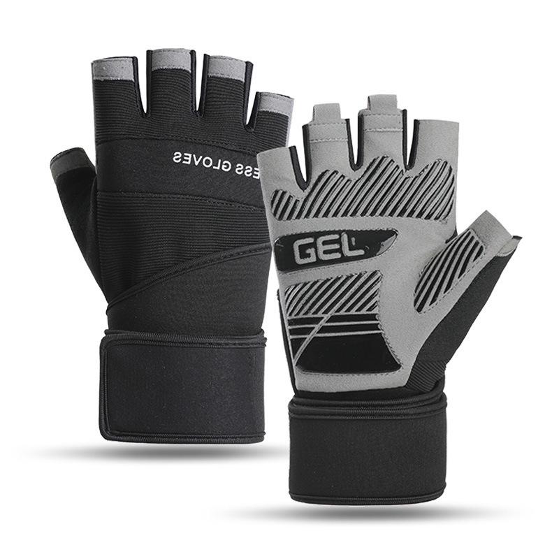 Breathable Non-Slip Weightlifting Gloves with Extended Wrist Support Extra Large
