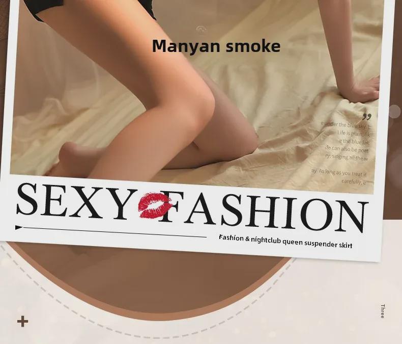 Manyan Sexy Lingerie: Oblique Shoulder Suspender Dress with Slit - Nightclub Secretary Style