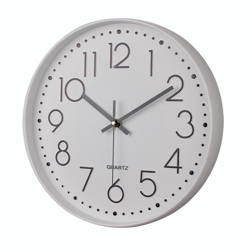 

12 дюймов 30 см Часы Художественное украшение Гостиная Креативные настенные часы Простые кварцевые часы white frame white background