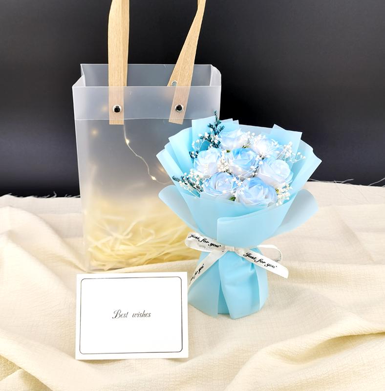 Mini Bouquet Seifenblumen: Konservierte Rosen für Abschlussfeiern, Dekorationen & Gastgeschenke