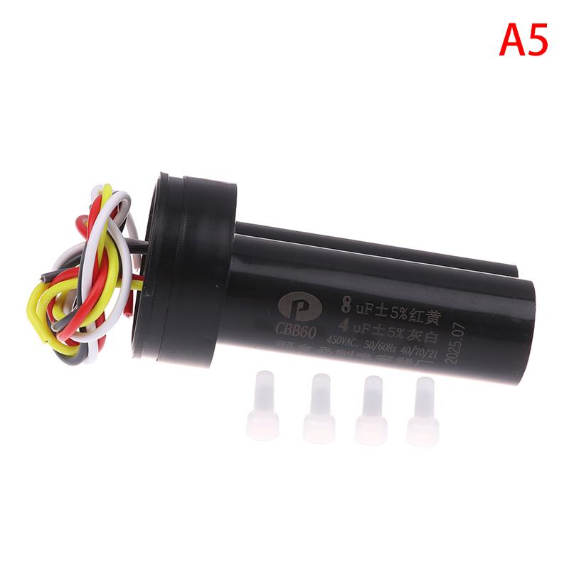 Cbb60 Double Capacitor 4-Wire Start Capacitor Dual Cylinder Semi-Automatic Washing Machine Starting Capacitor Four Wires