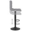 Vidaxl Bar Stools, 2 Pcs, Light Gray, Upholstered In Fabric