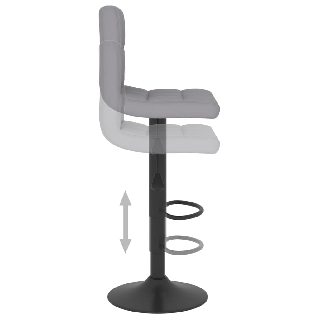 Vidaxl Bar Stools, 2 Pcs, Light Gray, Upholstered In Fabric