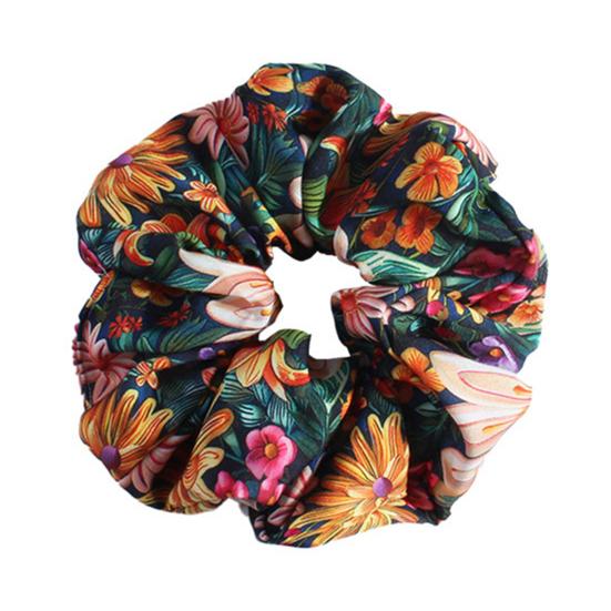 

Hair Elastic Band High Elasticity Floral Pattern Adjustable Fit Hair Tie Non-Irritating Scalp Hair Accessory 1