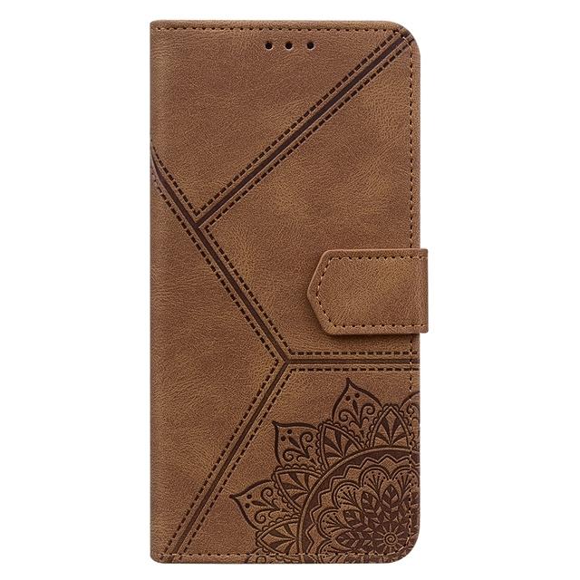 Handy-Geldbörsenhülle für Funda Samsung Galaxy A23 A13 A33 A53 A03s A73 5g Hüllen Süße Mandala-Blume Flip Back Cover Kartentasche Frauen