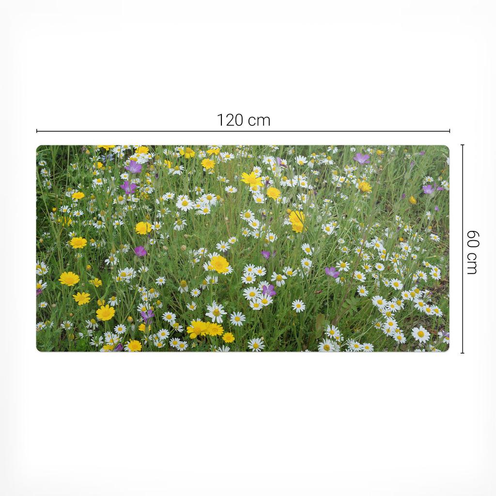 Podkładka Na Biurko Pod Klawiaturę I Akcesoria Kwiecista Łąka 120X60 Cm