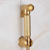 Tuqiu Hand Held Bidet Sprayer Douche Toilet Kit Gold Brass Shattaf Shower Head Copper Valve Set Jet Bidet Faucet Set