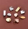 10pcs/lot Mirrior Polished Blank Tags Stainless Steel Charms for DIY Jewelry Necklace Bracelet Anklet Extention Tail Chain