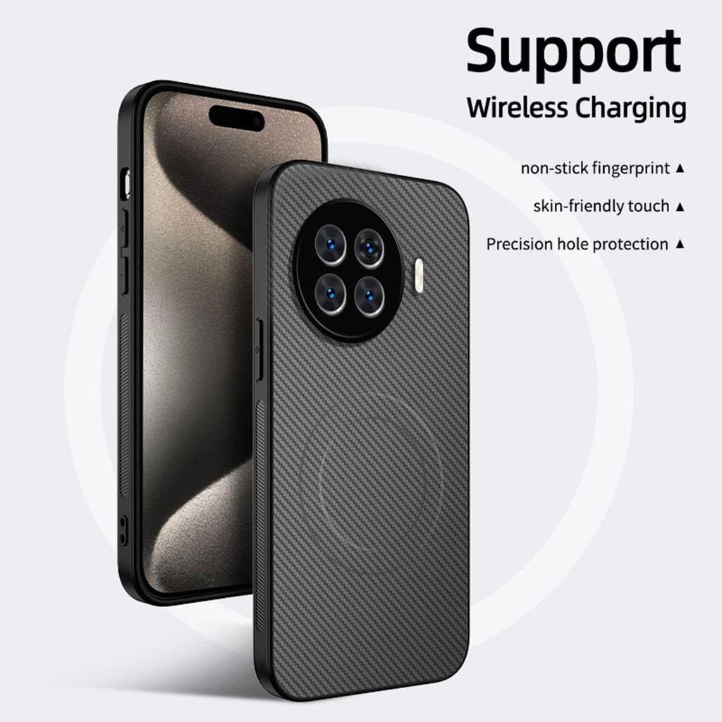 Shock‑Absorbing Textured TPU Phone Case for TECNO SPARK 20 Pro+ Carbon Fiber Slim Protective Cover