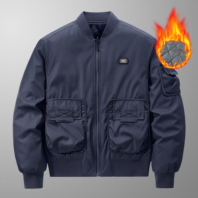 Autumn and Winter Men's Waterproof Bomber Jacket Functional Outdoor Multi-bag Jacket