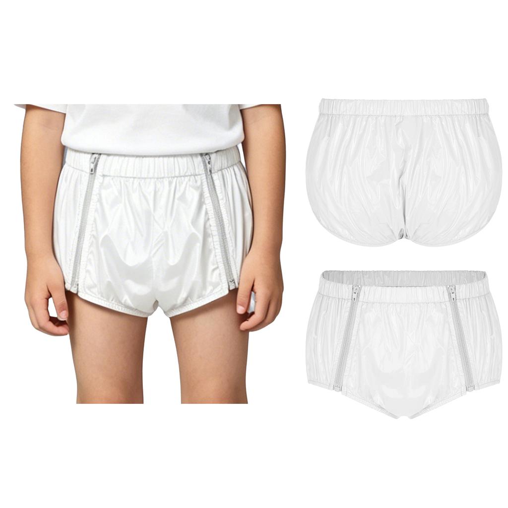 Unisex Kids Swim Diaper Cover Reusable Leakproof Water Resistant Elastic Waistband Zipper Briefs for Special Needs Pool Safety