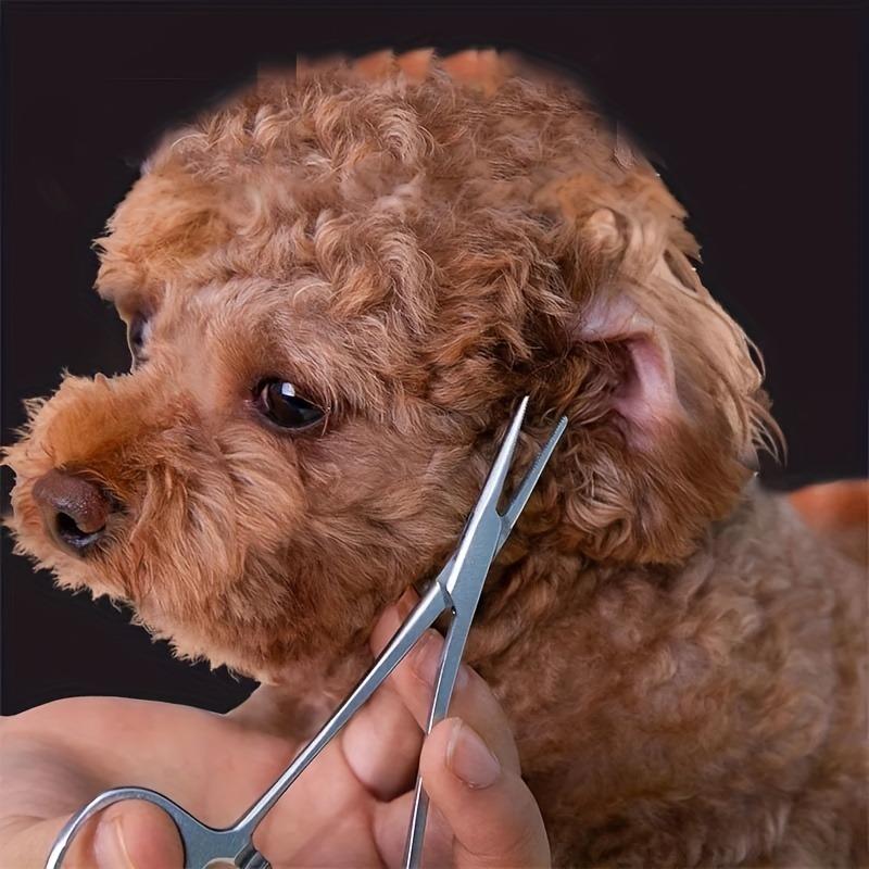 1pc Stainless Pet Ear Hair Remover & Hemostat - Heavy-Duty Dog Grooming Suitable for Dogs, Ear Hair Trimmer with Hemostatic for Quick Hair Removal