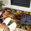 Cow In Flower Field Office Rug Chair Mat, Entryway Carpet, Suitable for Front Door, Bedroom, Living Room, Desk, Holiday Gift