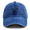 1Pack Of Cartoon Calf Print Washed Vintage Soft Top Sunshade Baseball Caps Unisex Versatile Baseball Caps