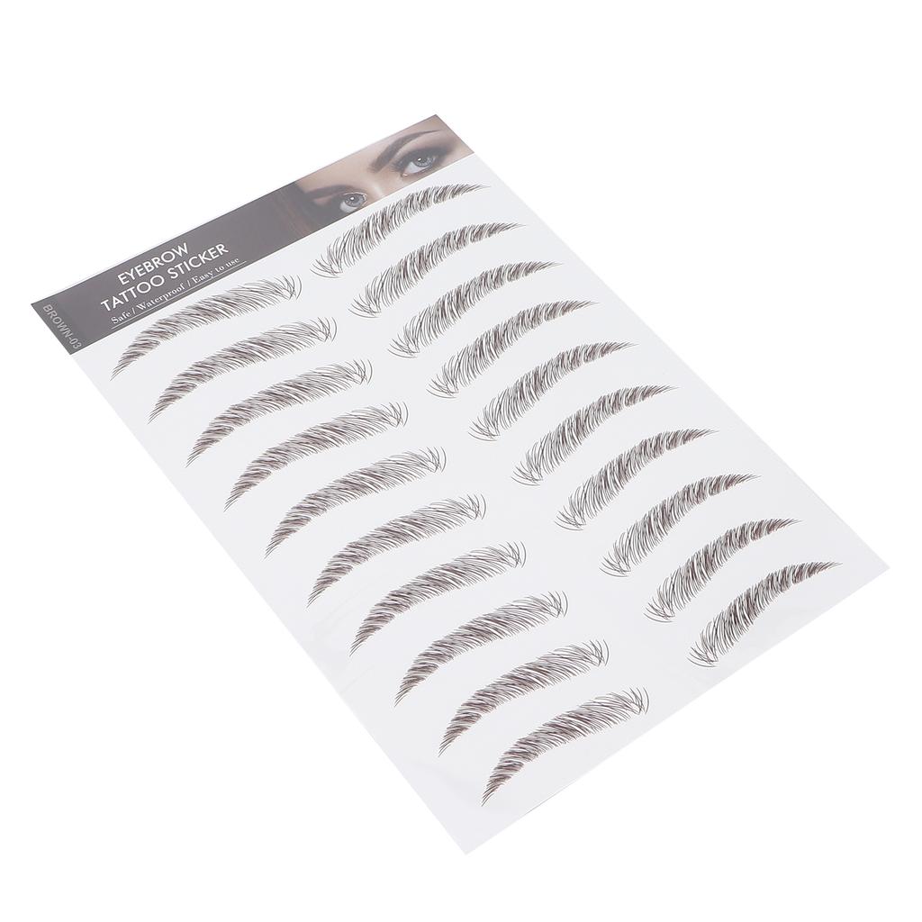 Professional Waterproof Eyebrow Tattoo Sticker Eyebrow Transfer Sticker for WomenBROWN‑03
