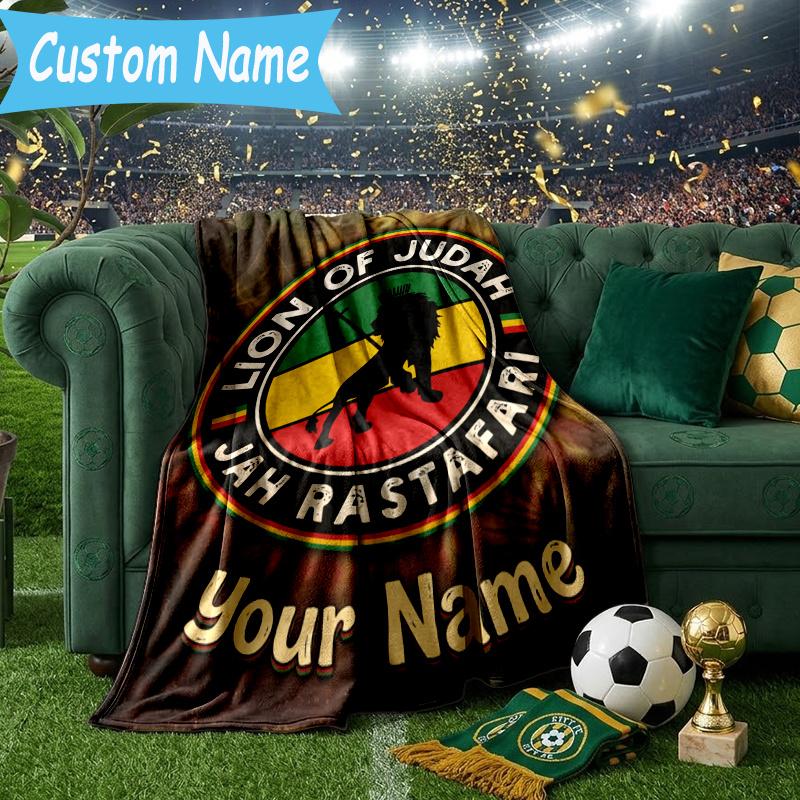 Custom Personalized Blanket Ethiopian Flag Lion Stars Soft Throw Blanket, Suitable for Family and Friends, Sofa Blanket,Home Decor Christmas gift