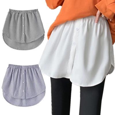 Zimní základní sukně Covers Up Faux Hem Dámská Bílá Černá Shrnovací Krycí svetr Základní sukně
