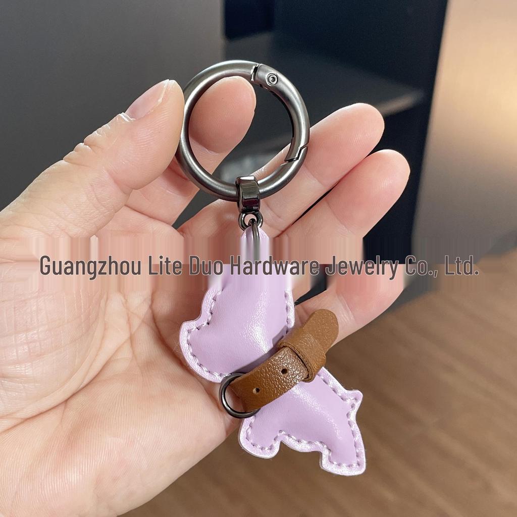 Handmade French Bulldog Pendant: Cute, High-Grade Keychain Accessory for Couples