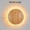 Simple style wooden craft LED wall lamp  round oval shape with light source wall-mounted indoor lighting simple style Simplicity