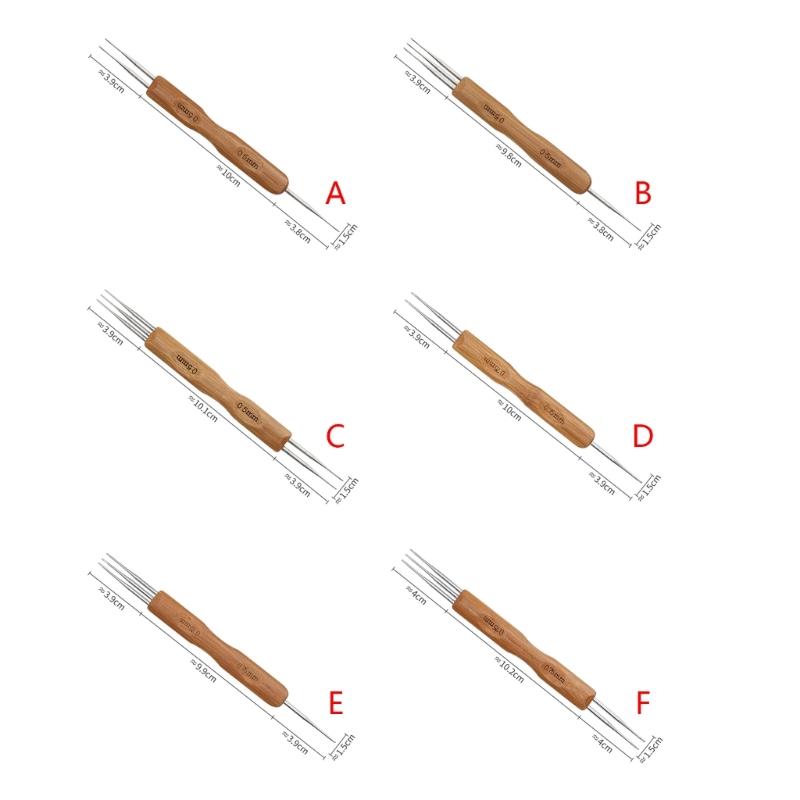 Double Head Dreadlock Crochet Hook for Hair, 0.5mm 0.75mm Dreadlock Needle Tool for Braid Craft 1 Hook, 2 Hooks, 3 Hook
