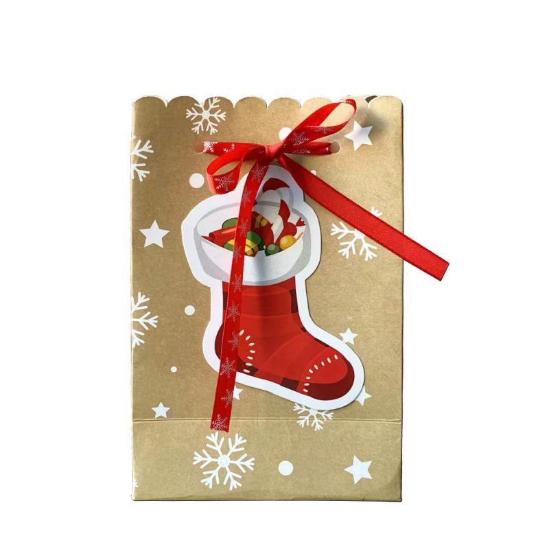Christmas Gift Box Candy Bag Snowflake Birthday Gift Package Santa Claus Elk Christmas Tree Paper Bag Christmas Decoration
