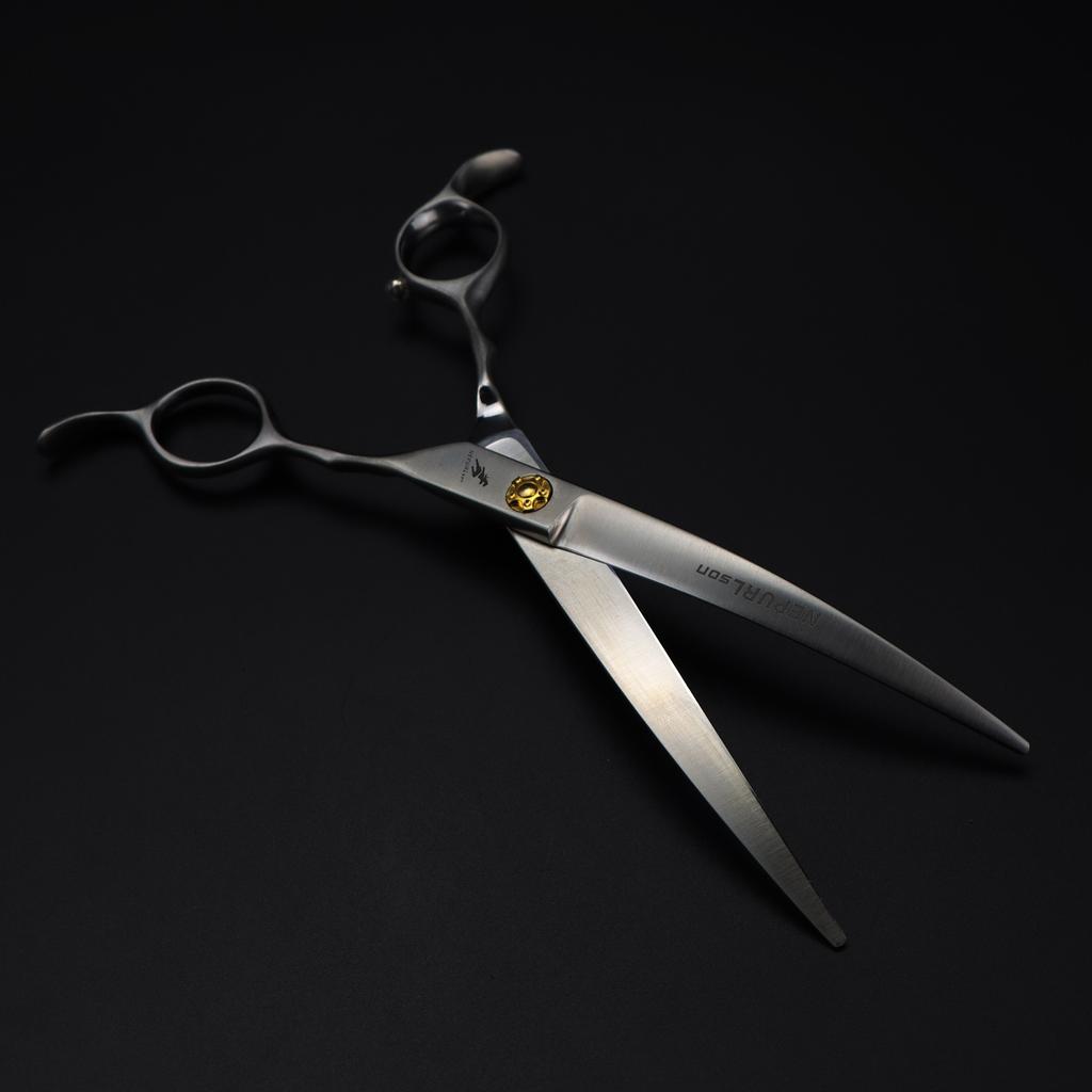High-End Double-Tailed Bend, Matte 7.0-Inch Bend Scissors, Pet Scissors, Professional Grade, Up And Down Bends, For Pet Masters