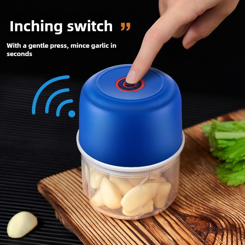 Electric Wireless Multifunctional Cooking Machine, Household Fully Automatic Small Blender, Garlic Machine, Garlic Puree Special Artifact