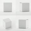 20 STK 12*12*12 cm, enkle hvite krus-gaveesker, fortykkede, sammenleggbare småemballasjebokser, perfekt for bursdag