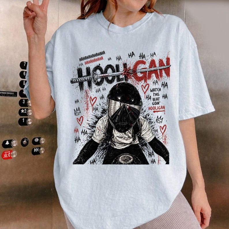 Футболка Hooligan Rider K-pop Ариранг Уличный стиль Графическая футболка с Gang Подарок для фаната Army Мировое турне 2026 Подарок для любителя музыки Мерч для Army 4XL