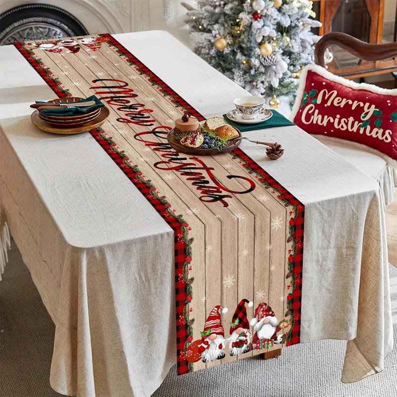 Christmas Gnome Table Runner Christmas Decorations for Home 2026 Cristmas Table Cover Navidad Noel Gift New Year 2026 Tablecloth