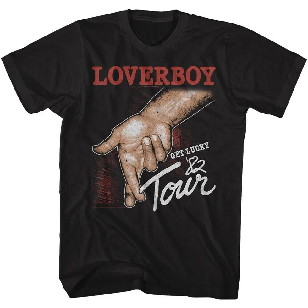 

Lucky Winter Concert Loverboy 82 Get Shirt Classic Black Unisex S-5XL 1G0469 Unisex T-Shirt XXXL